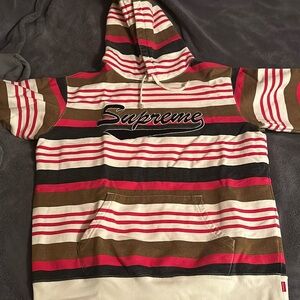 Supreme Striped Hooded Sweatshirt SS18
